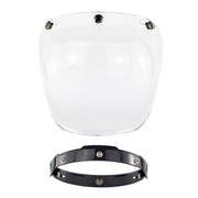 Motorcycle Helmet Three-Button Windproof Lens With Bracket(Transparent)