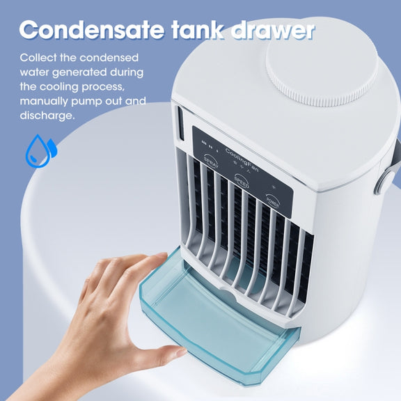 CF008 Mini Household Humidification Spray Air Cooler USB Plug-in Portable Air Conditioner Fan(White)