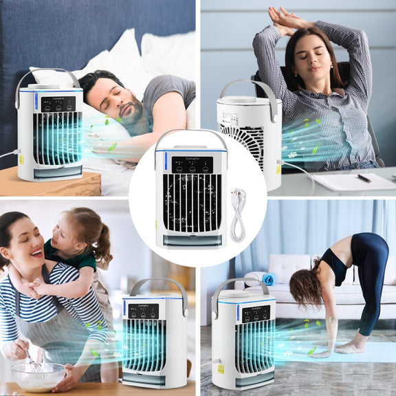 CF008 Mini Household Humidification Spray Air Cooler USB Plug-in Portable Air Conditioner Fan(White)