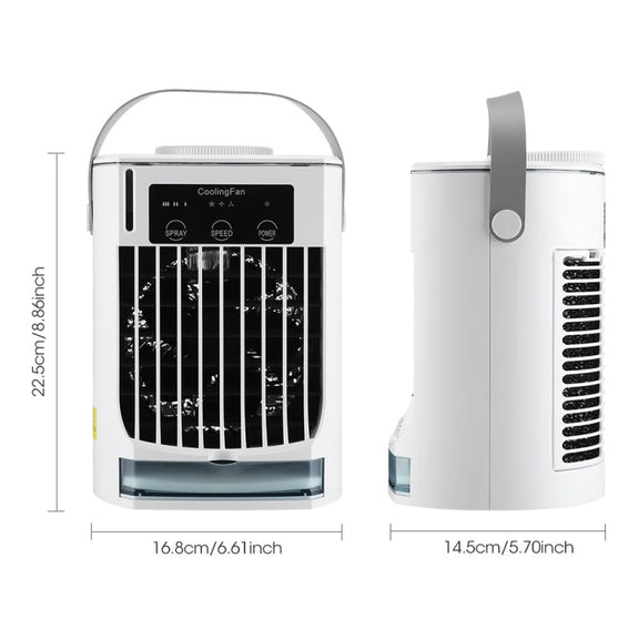 CF008 Mini Household Humidification Spray Air Cooler USB Plug-in Portable Air Conditioner Fan(White)