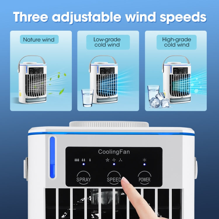 CF008 Mini Household Humidification Spray Air Cooler USB Plug-in Portable Air Conditioner Fan(White)