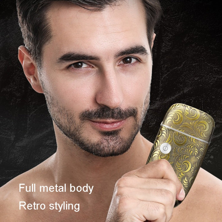 Men Bald Haircut 2 In 1 Electric Hair Clipper Water-resistant Set(Gold)