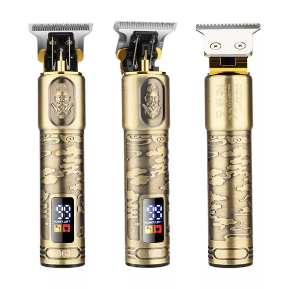 Men Bald Haircut 2 In 1 Electric Hair Clipper Water-resistant Set(Gold)