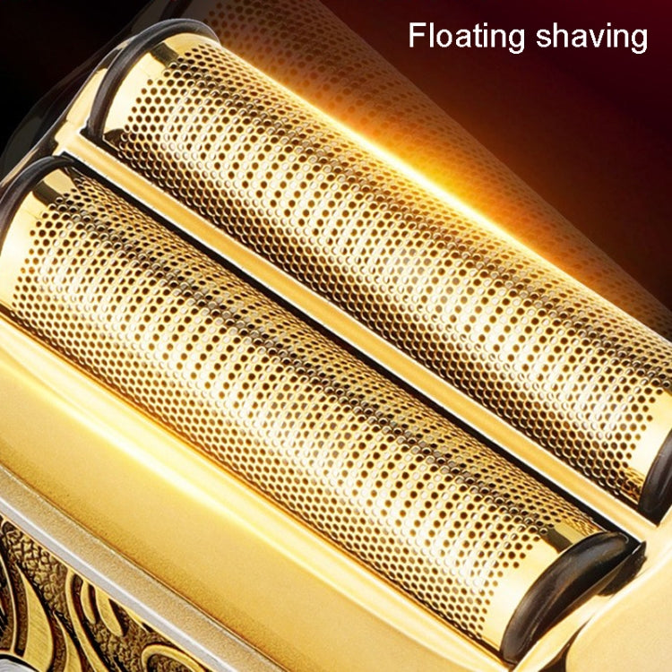 Men Bald Haircut 2 In 1 Electric Hair Clipper Water-resistant Set(Gold)