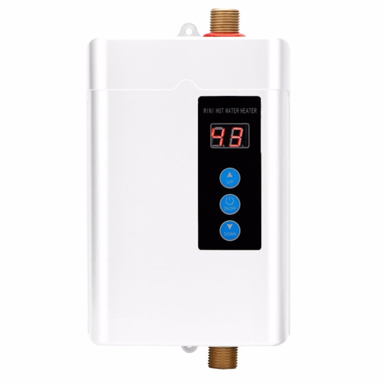 EU Plug 4000W Electric Water Heater With Remote Control Adjustable Temperate(White)