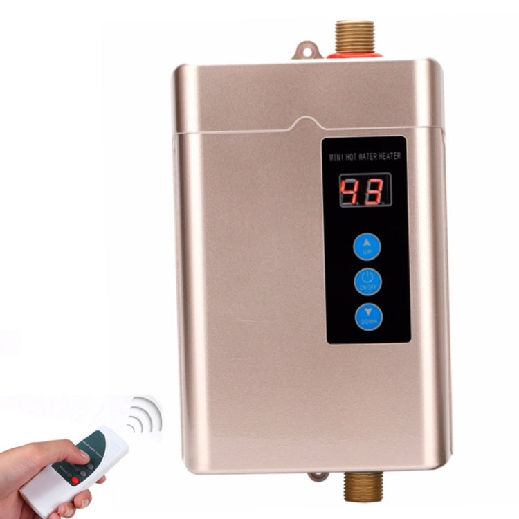AU Plug 4000W Electric Water Heater With Remote Control Adjustable Temperate(Gold)
