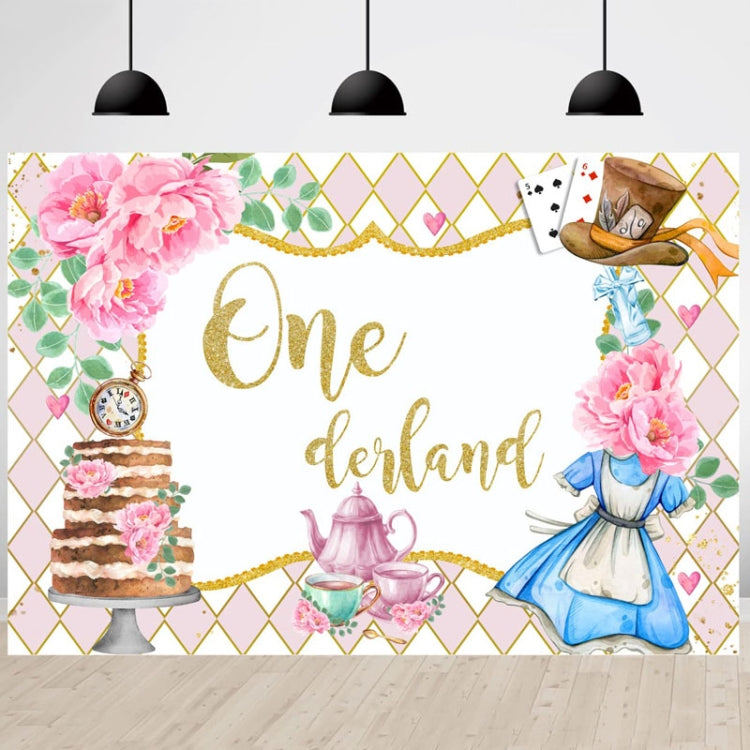 210x180cm Tea Party Tea Cup Teapot Birthday Backdrop Cloth