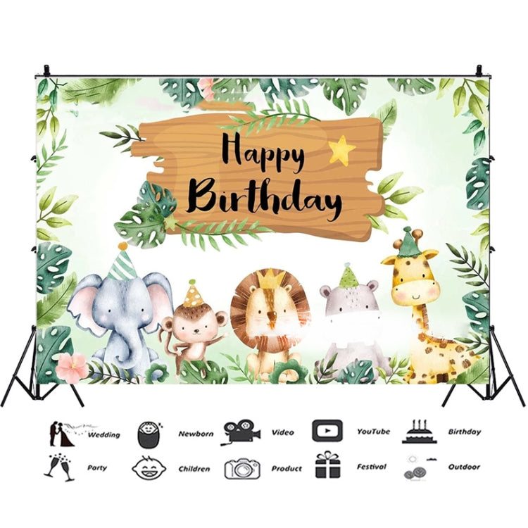 210x150cm Animal Kids Birthday Party Backdrop Cloth Tapestry Decoration Backdrop Banner Cloth
