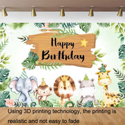 210x150cm Animal Kids Birthday Party Backdrop Cloth Tapestry Decoration Backdrop Banner Cloth