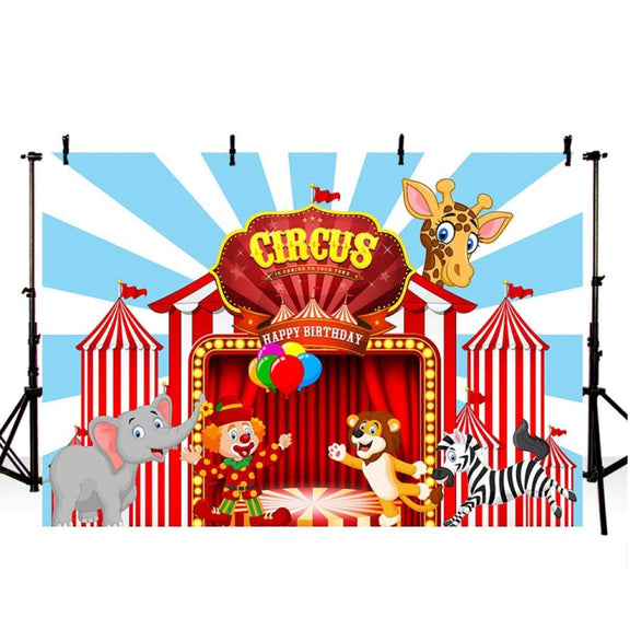 Circus Backdrop Carnival  Party Decorations Banner For Birthday 210 x 150cm