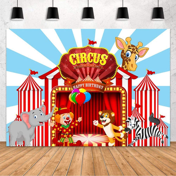 Circus Backdrop Carnival  Party Decorations Banner For Birthday 210 x 150cm