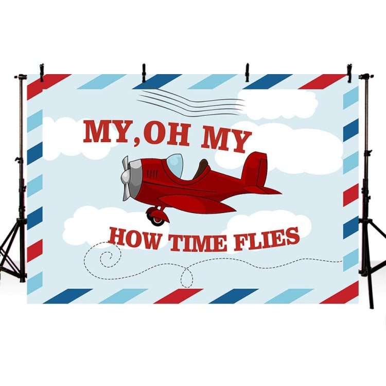 210x150cm Cartoon Small Aircraft Children Birthday Background Cloth