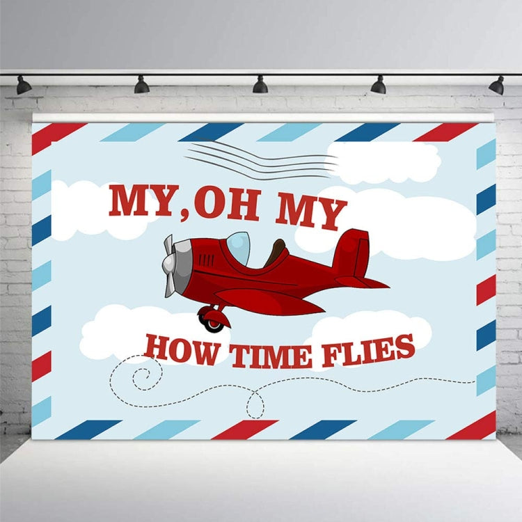 210x150cm Cartoon Small Aircraft Children Birthday Background Cloth