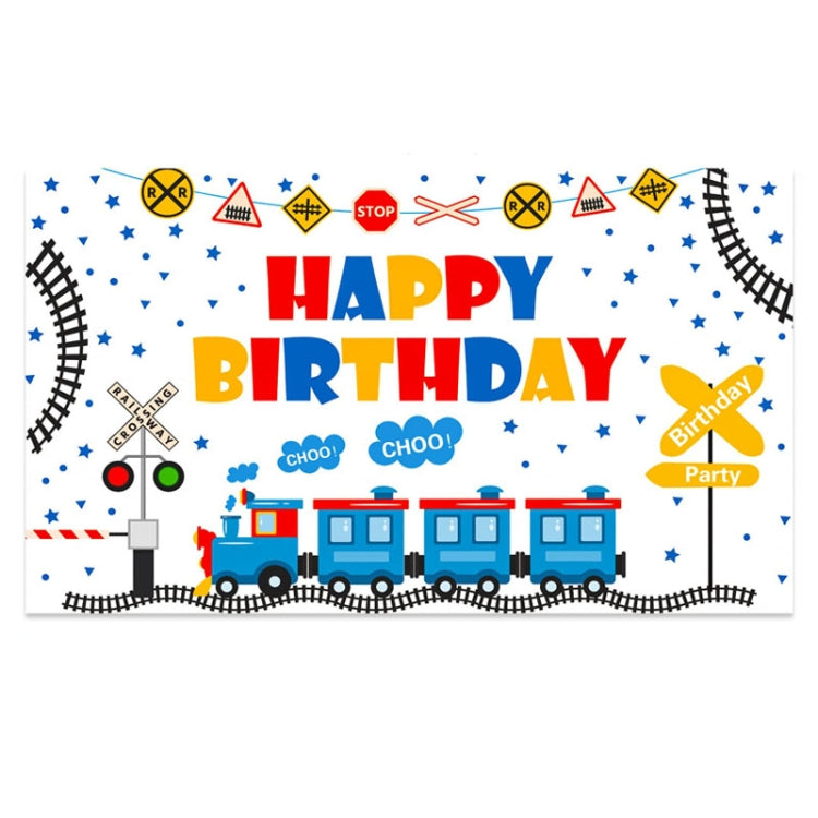 210x180cm Train Cartoon Children Birthday Background Cloth Faber Decoration