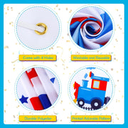 180x180cm Train Cartoon Children Birthday Background Cloth Faber Decoration
