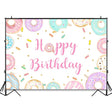 210x150cm Donut Cartoon Children Birthday Background Cloth - free shipping - PMC TechLife - Order now!