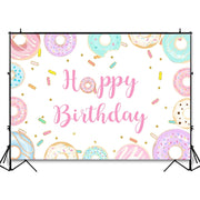 210x150cm Donut Cartoon Children Birthday Background Cloth