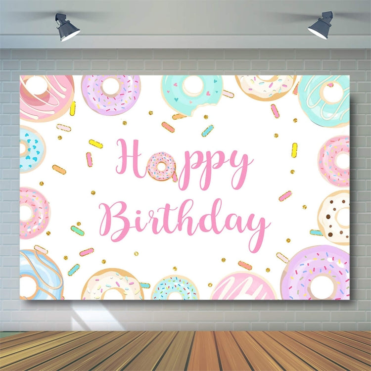 210x150cm Donut Cartoon Children Birthday Background Cloth