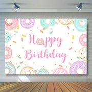 210x180cm Donut Cartoon Children Birthday Background Cloth