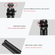 APEXEL APL-JJ09 Mobile Selfie Live Streaming Portable Stretch Telephoto Tripod(Black)