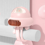 Shaking Head Stroller Fan Leafless Octopus Mute Portable Mini Fan Normal Version (Pink)