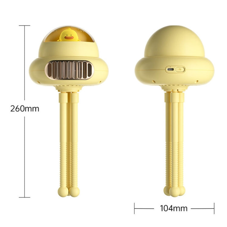 Shaking Head Stroller Fan Leafless Octopus Mute Portable Mini Fan Normal Version (Yellow)