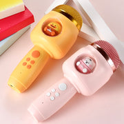 Children Wireless Microphone Bluetooth Phone Singing Microphone(Yellow)