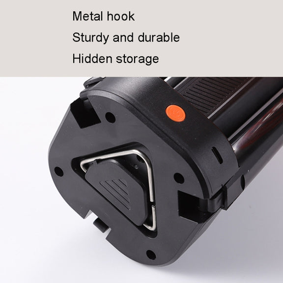 Outdoor Camping USB Charging Fan Tent Swing Head Fan With Tripod LED Light(Black Orange)
