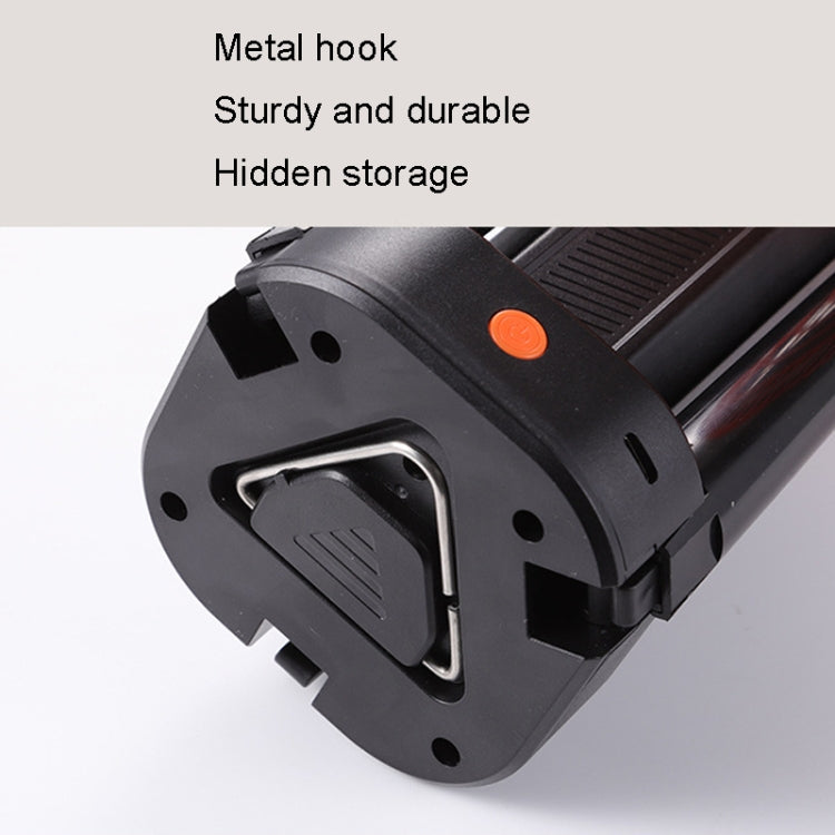 Outdoor Camping USB Charging Fan Tent Swing Head Fan With Tripod LED Light(Black Orange)