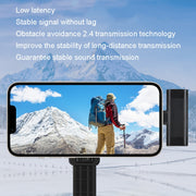 1 In 2 Wireless Collar Wheat With Charging Warehouse Phone Live Broadcast Interview Noise Reduction Collar Microphone(8 Pin Interface)