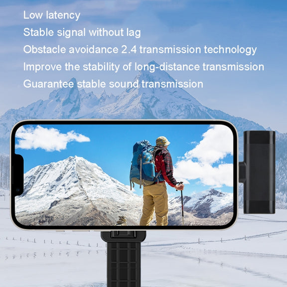 1 In 2 Wireless Collar Wheat With Charging Warehouse Phone Live Broadcast Interview Noise Reduction Collar Microphone(8 Pin Interface)
