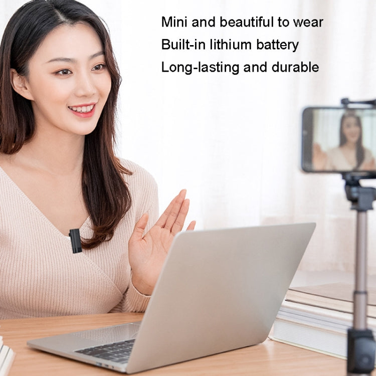1 In 2 Wireless Collar Wheat With Charging Warehouse Phone Live Broadcast Interview Noise Reduction Collar Microphone(8 Pin Interface)