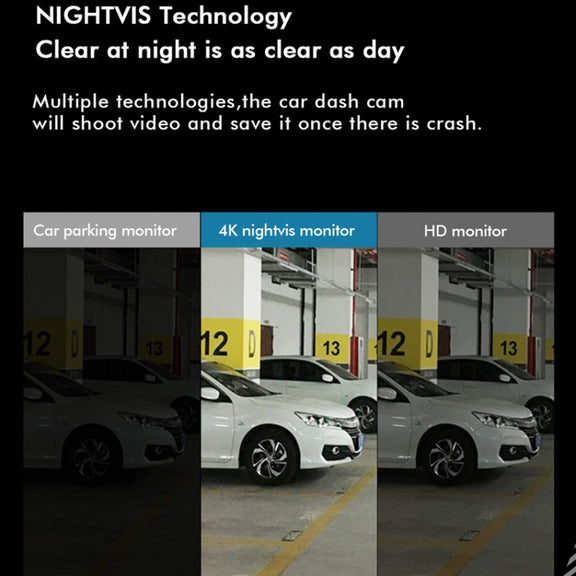 Anytek Q3 4K Driving Recorder WiFi Dual Record Night Vision Sensor Mobile Detection Recorder