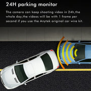 Anytek M12+ 9.66 Inch Large Screen Dual-Record Driving Recorder 2K Touch Screen Parking Video Reversing Image