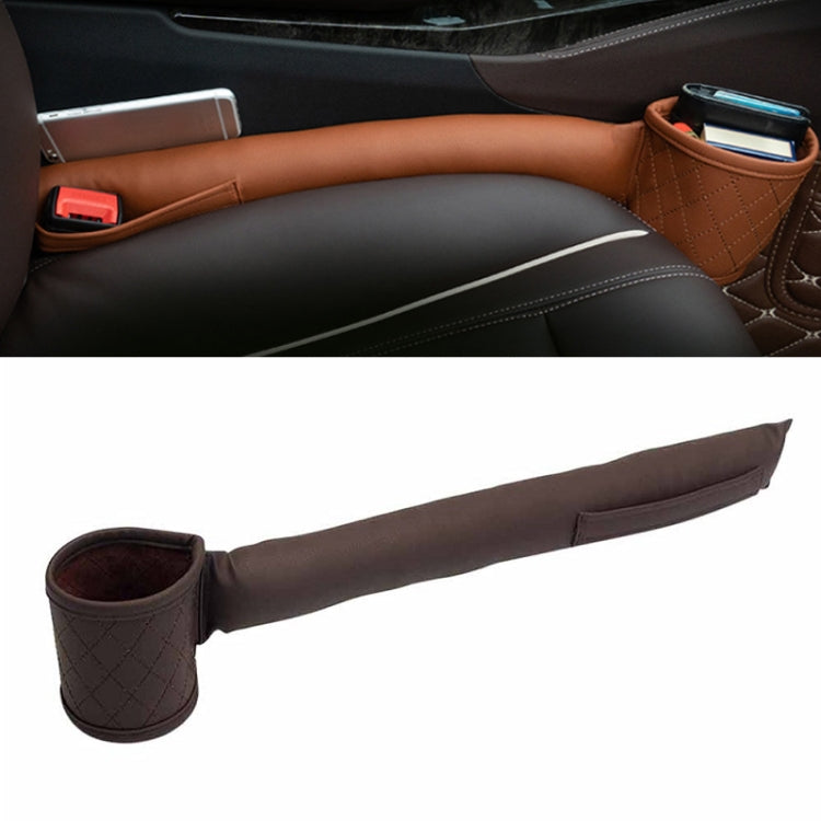 Car Seat Gap Leak-Proof Plugs Debris Storage Bag, Color: Dark Brown Principal Driver