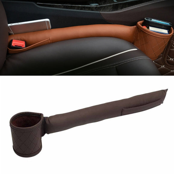 Car Seat Gap Leak-Proof Plugs Debris Storage Bag, Color: Dark Brown Principal Driver
