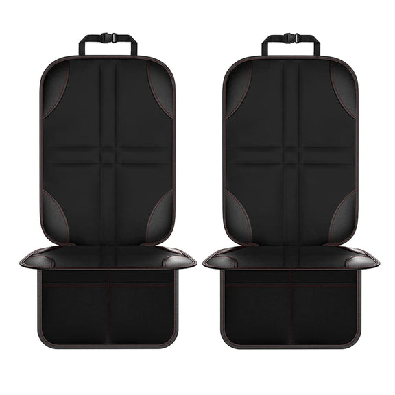 2pcs Child Car Seat Protector Non-Slip Base Material + Water-resistant 600D Fabric(Red Line)