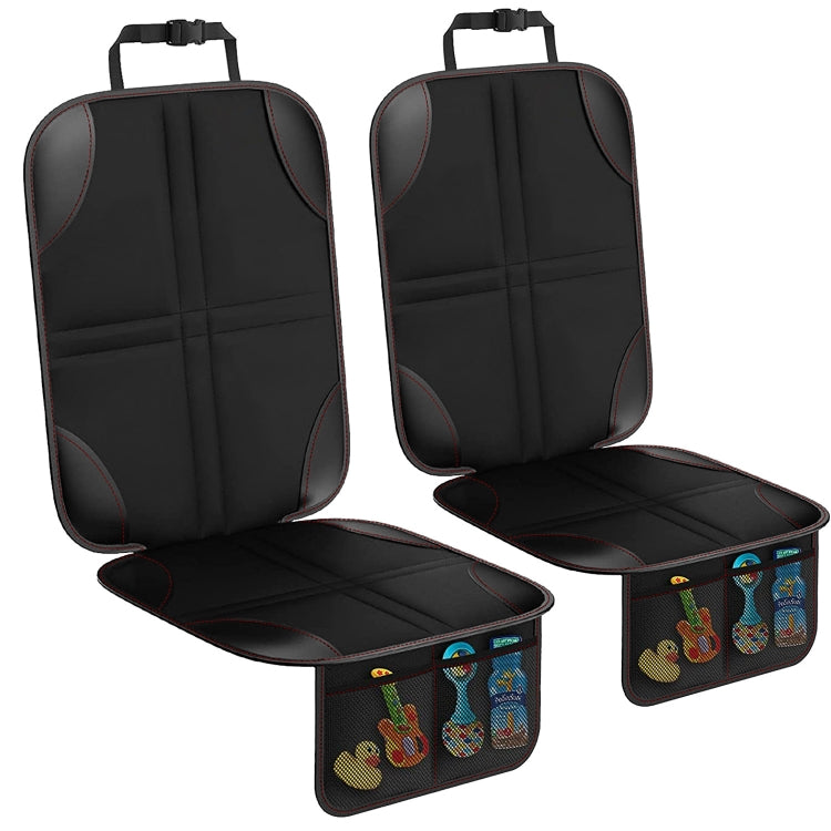 2pcs Child Car Seat Protector Non-Slip Base Material + Water-resistant 600D Fabric(Red Line)