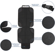 2pcs Child Car Seat Protector Non-Slip Base Material + Water-resistant 600D Fabric(Red Line)