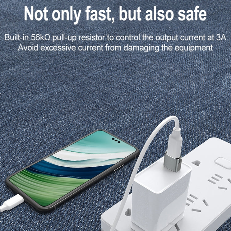 USB 2.0 Male To USB-C / Type-C Female Adapter, Support Charging & Transmission Data(Purple)