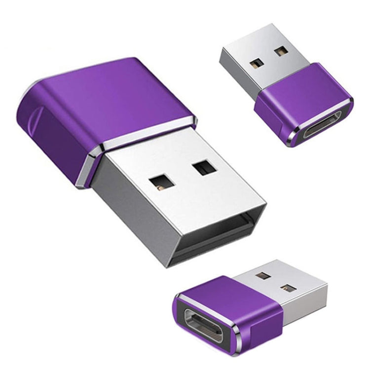 USB 2.0 Male To USB-C / Type-C Female Adapter, Support Charging & Transmission Data(Silver)