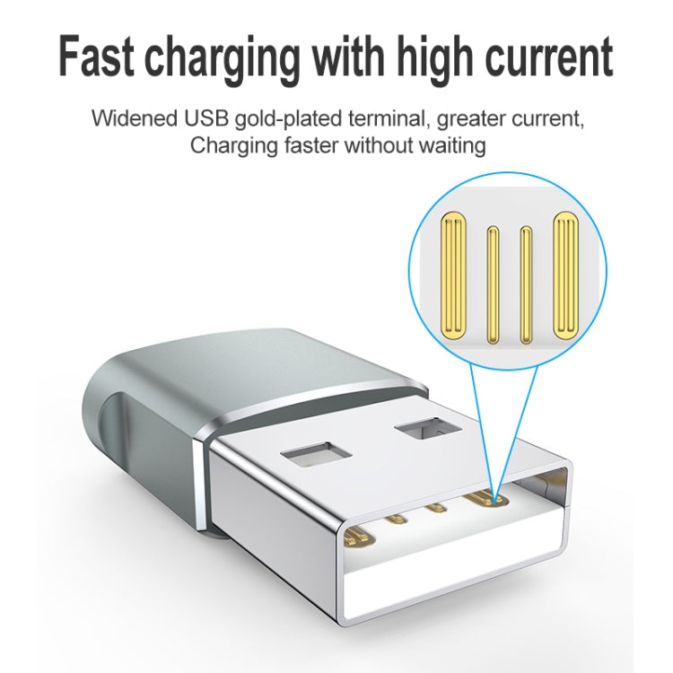 USB 2.0 Male To USB-C / Type-C Female Adapter, Support Charging & Transmission Data(Purple)