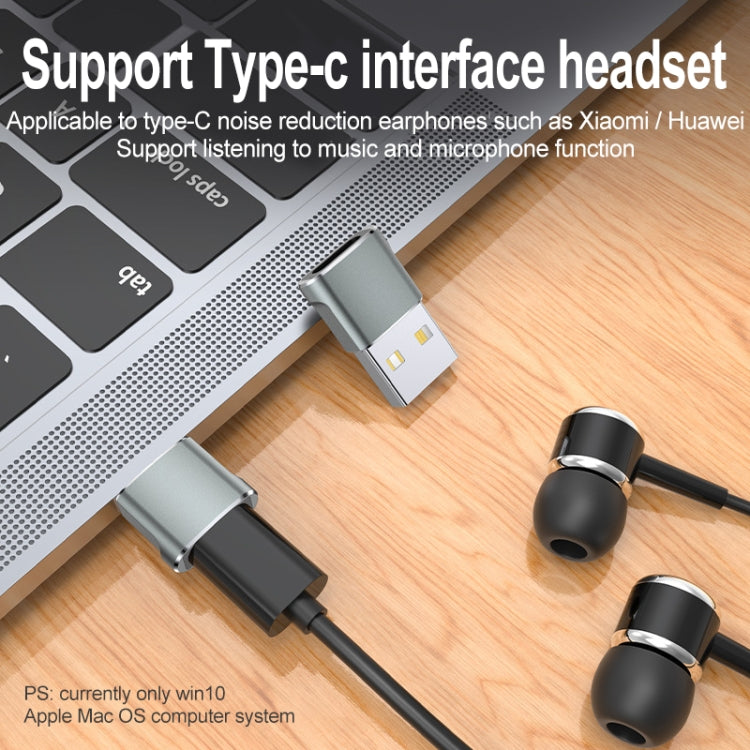 USB 2.0 Male To USB-C / Type-C Female Adapter, Support Charging & Transmission Data(Silver)
