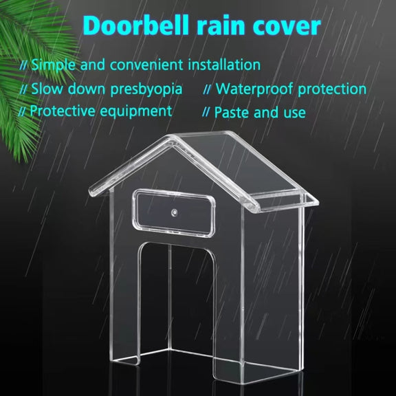 Wireless Doorbell Water-resistant Cover Outdoor Doorbell Transparent Rain Protection Case(E30)