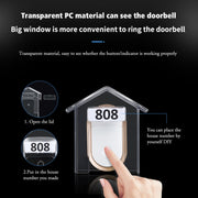 Wireless Doorbell Water-resistant Cover Outdoor Doorbell Transparent Rain Protection Case(E30)