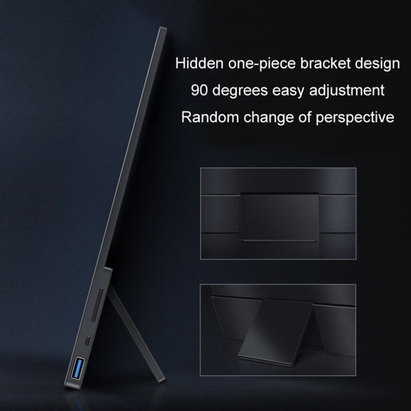 15.6 inch Ordinary Version 4K Portable External Extended Screen Display For Switch/PS5/Mobile Phone/Computer(UK Plug)