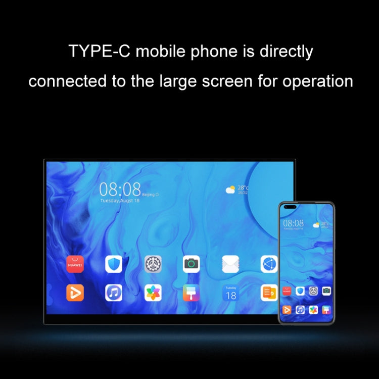 13.3 inch Ordinary Version 4K Portable External Extended Screen Display For Switch/PS5/Mobile Phone/Computer(AU Plug)