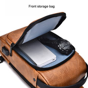 WEIXIER X318 Single Shoulder Crossbody Male Water-resistant Anti-Theft Small Backpack(Light Brown)