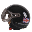 GXT Electric Vehicle Half Cover Helmet Four Seasons Retro Helmet, Size: M(Bright Black Flower) - free shipping - PMC TechLife - Order now!