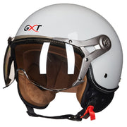GXT Electric Vehicle Half Cover Helmet Four Seasons Retro Helmet, Size: L(Cold Gray)